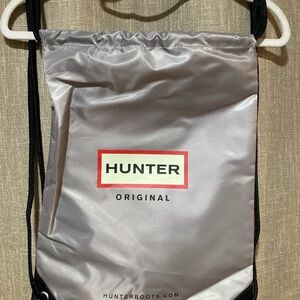 NEW Hunter Silver Drawstring Backpack/storage boot bag